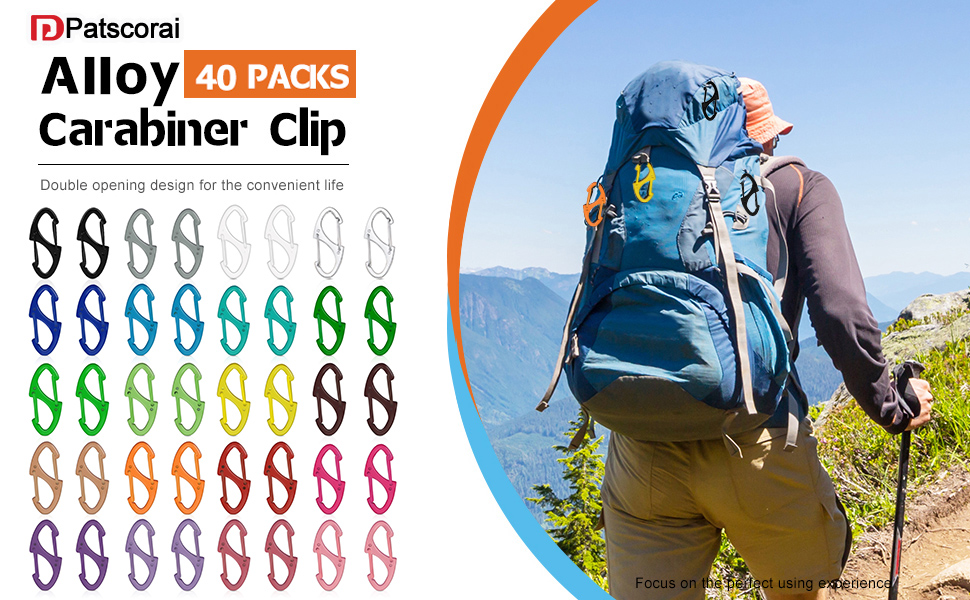 carabiner double lobster clasps swivel hooks dual keychain supplies