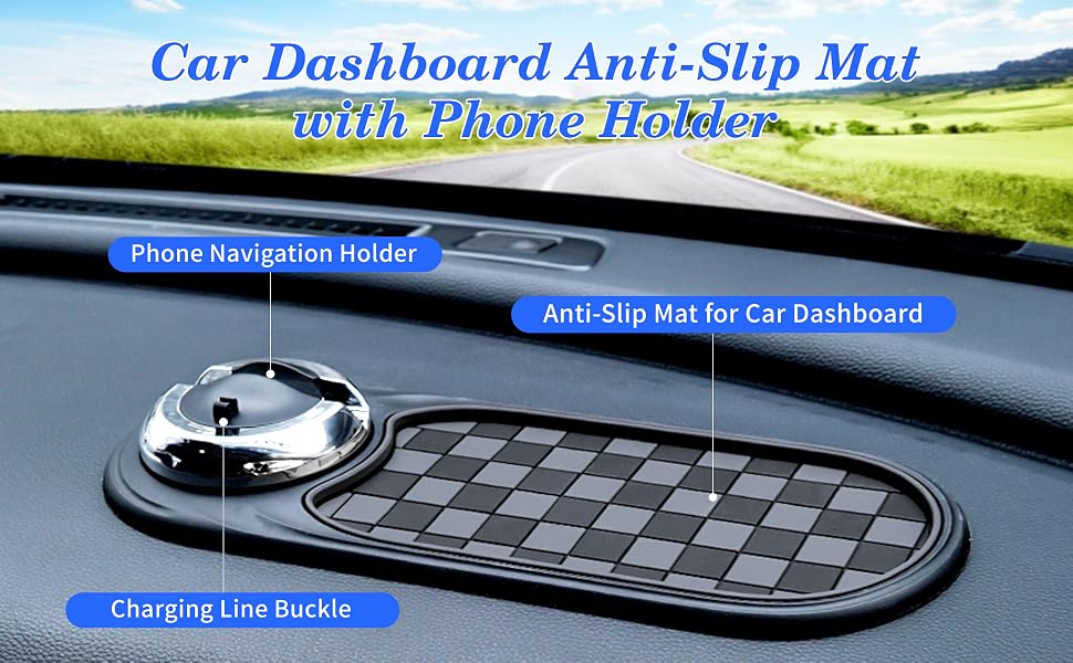 car phone holder with mat