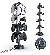 MANMUVIMO Headphone Controller Storage Holder for Desk 4 Tiers with Anti-Slip Stable Suction Cup,...