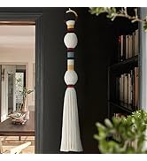 IOWER Macrame Wall Hanging Decorative Balls Colorful Knot Tassel Hanging Fiber Yarn Art Handmade ...