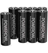 POWEROWL Rechargeable AA Batteries,2800mAh High Capacity Batteries 1.2V NiMH Low Self Discharge P...