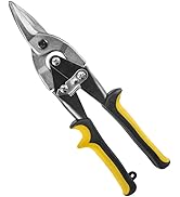 10 Inch Aviation Tin Snips, Heavy Duty Chrome Vanadium Steel Metal Cutter Shears for Cutting Shee...