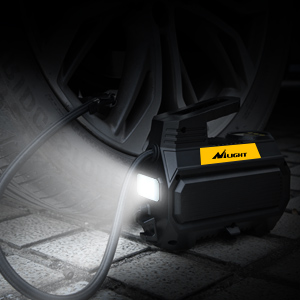 Nilight tire inflator with LED flash light