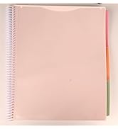 12 Pocket Project Organizer, 6 Color Letter Size Spiral Multi Pocket Folder Organizer, 1/6-cut Ta...