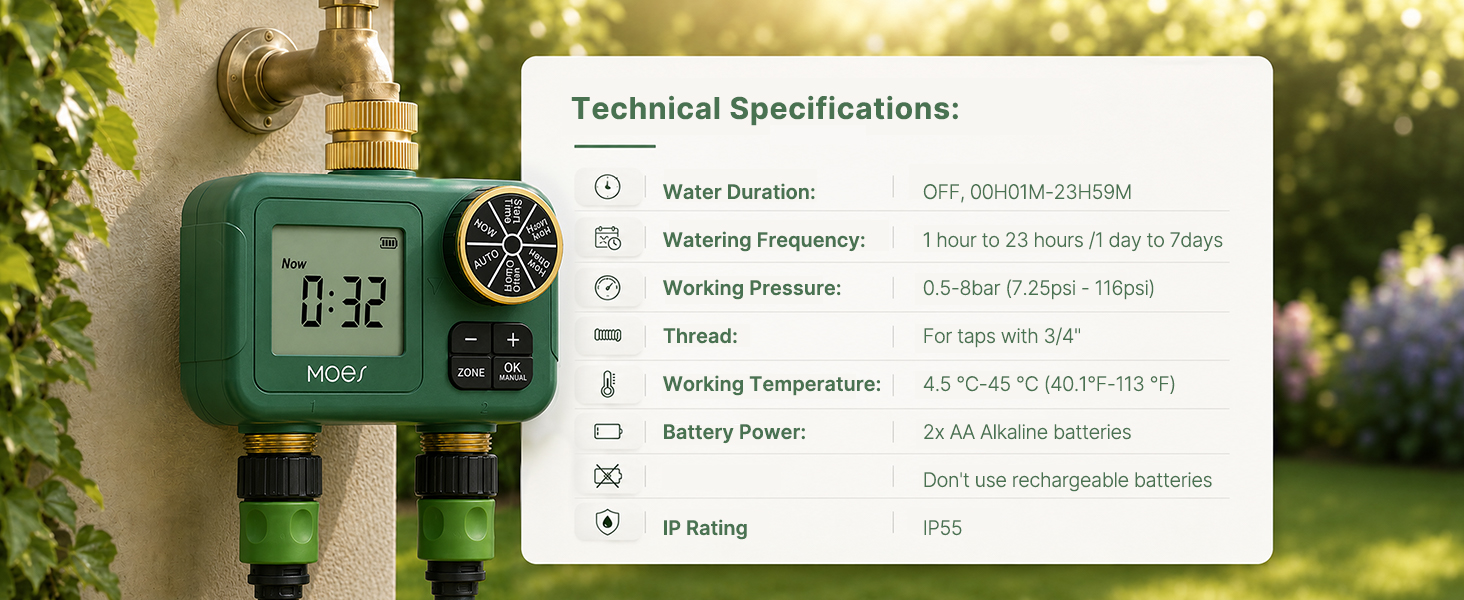 2-zone water timer