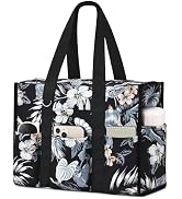 Becokan Large Tote Bag for Women Waterproof with 12 Pockets Top Zipper Closure Utility Teacher Nu...
