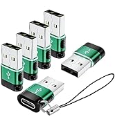 BaseNew USB A to USB C Adapter 6 Pack,USBA Type C Adapter,C Female to A Male Data Charging Conver...
