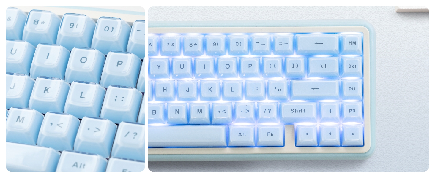 Jelly Keycaps, Mechanical Keyboard for keycaps Set, OEM Profile Clear Key Cap