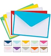 Colorful Envelopes with Blank Flat White Cards 5" x 7" Assorted Colors 105 Pack Card Making Suppl...