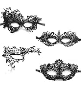 TFTSR Masquerade Masks for Women Couples,Men Mardi Gras Masks,Girls Black Gold Lace Masks,Adults ...