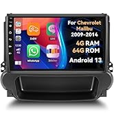 [4G+64G] Car Radio for Chevrolet Malibu 2009-2014 with Wireless CarPlay Android Auto,9" Touchscre...