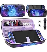 PAWDIARY with Nintendo Switch 2 Carrying Case Bag Starry Sky Accessories, Purple Hard PC Switch 2...