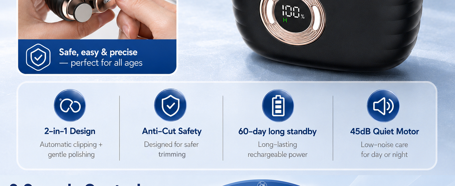 electric nail clipper and trimmer