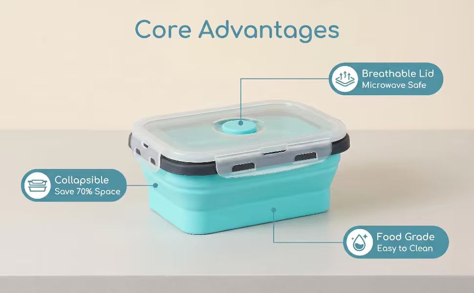 collapsible food storage containers