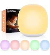 Tyute Baby Night Light, Nursery Night Lamp with 8 RGB Colors Changing, Soft BPA Free Silicone Tou...