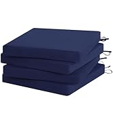 Favoyard Outdoor Chair Cushion Set of 4 Rainproof &amp; Color Fade Resistant 19 x 19 x 2 in Square Co...