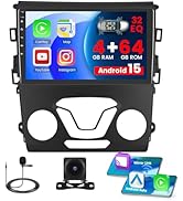 [4+64G] Android 15 Car Stereo for Ford Fusion Mondeo 2013-2019 with Wireless CarPlay Android Auto...