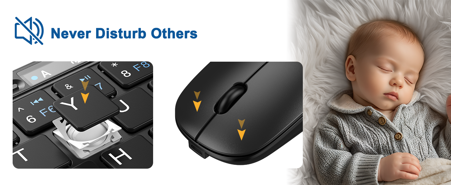 slient keyboard and mouse