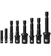 HORUSDY 8-Piece Impact Sockets Adapter Sets, Hex Shank 1/4" 3/8" 1/2"