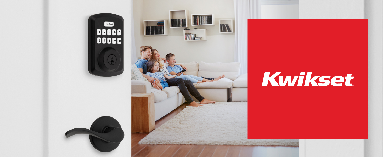 Kwikwset Powerbolt 250 10 button keypad auto lock matte black satin nickel transitional smartkey