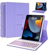 iPad 9th/8th/7th Generation Keyboard Case 10.2 inch,360° Rotatable iPad Pro 10.5-inch Air 3 Case ...