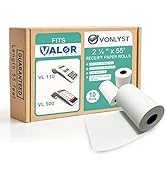 Vonlyst Receipt Paper Roll for Valor Paytech VL 110 and VL 500 Credit Card Machine (10 Rolls)