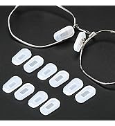 18 Pairs Eyeglass Nose Pad Covers, Anti Slip Eyeglasses Nose Pad Silicone Nose Pad Replacement fo...