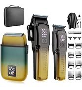 Zesuti Professional Barber Hair Clippers Trimmer Shaver Set for Men,Cordless Hair Cutting Kit &amp; Z...