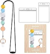 Retractable Lanyards for ID Badges and Keys, Cute Breakaway Teacher Lanyard with Badge Holders an...