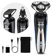 Electric Razor for Men - Rechargeable Electric Shaver for Men, Waterproof Wet Dry Cordless Razor ...