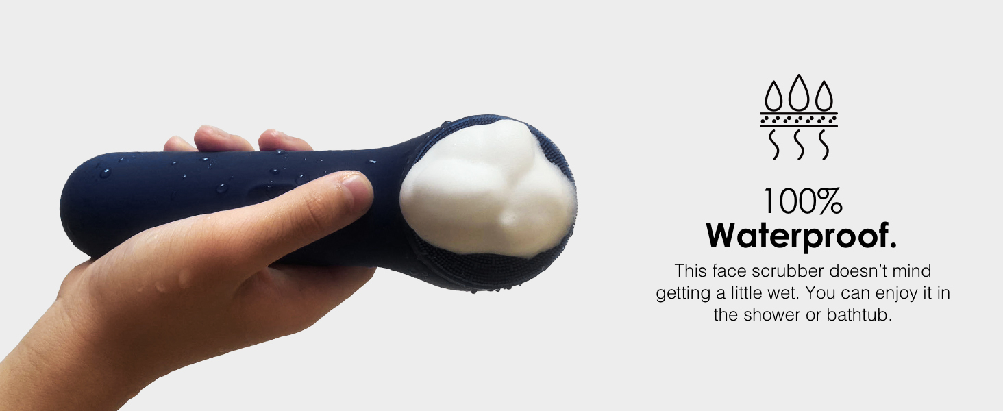Waterproof face scrubber facial cleansing brush silicone