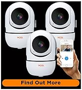 MobiCam Indoor Video Camera - 2 Way Baby Monitor with Camera and Audio [3Pack]