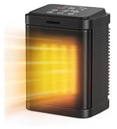 PTC Small Ceramic Electric Heater, Portable Electric Space Heater with One-Click