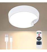 DJBoomy Rechargeable Motion Sensor Ceiling Light: Indoor LED Wireless Ceiling Light with Remote -...