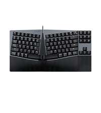Perixx PERIBOARD-835BL Wireless Ergonomic Mechanical Keyboard - RGB Backlit - Low-Profile Blue Click...