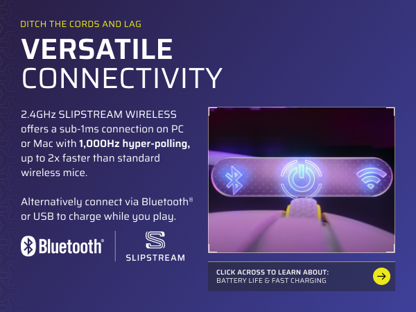 2.4ghz mouse, slipstream wireless, 1k hyper polling, bluetooth mouse, usb mouse