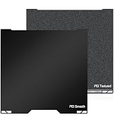 HIKUDIY 355x346mm Double-Sided PEI Build Plate for Bambu Lab H2S/H2D, Black Smooth &amp; Textured Fle...
