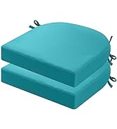 idee-home Outdoor Chair Cushions Set, Thick 3" Outdoor Seat Cushions Patio Furniture Waterproof w...