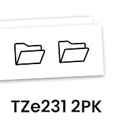 Brother Genuine P-touch TZe231 2PK Label Tapes in cardboard pack: Black on White 12mm