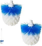 Toilet Brush Refills for OXO Toilet Brush Only, 2 Pack Toilet Brush Replacement Head, Blue &amp; Whit...