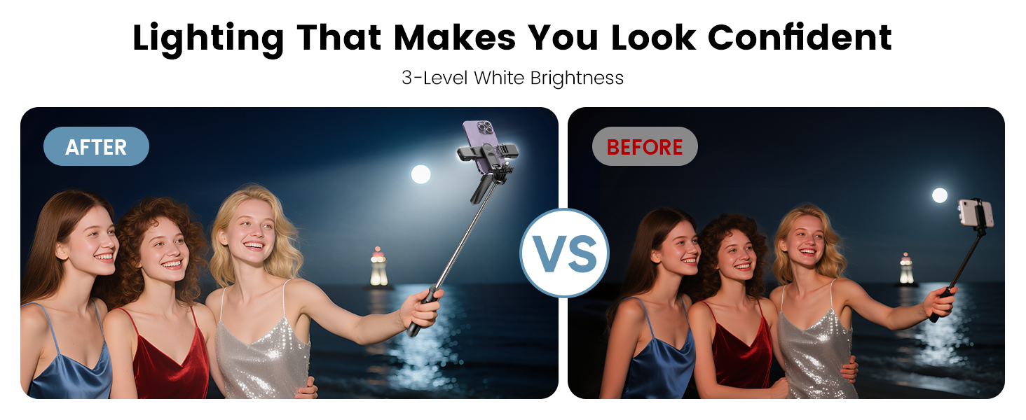 Lighting That Makes You Look Confident 3-Level White Brightness