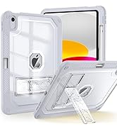 ZoneFoker Case for iPad 10th Generation 10.9 inch 2022, Heavy Duty Shockproof Rugged Protective w...