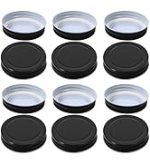 Operitacx 12pcs 70mm Wide Mouth Mason Jar Lids, Reusable Tinplate Mason Canning Jar Lids Drinking...