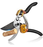 TUOLEWE Professional Pruning Shears, Japanese SK5 Steel Blades for Precise Trimming, Bypass Prune...