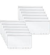 Mogoostry A6 Ziplock 3 Pockets 12pcs Clear PVC Flat Sealing Zipper Pouch with Side Open Zipperles...