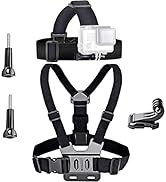 VVHOOY Action Camera Accessories Head Strap Mount Chest Harness Compatible with AKASO EK7000 Brav...