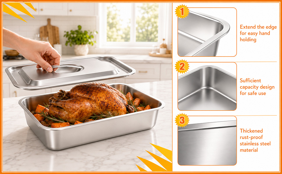 Casserole Dishes Deep Baking Dish for Oven with Lids
