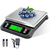 Large Food Scales for Kitchen 88lbs/40kg Digital Food Scale with Tare and PCS Funtion Stainless S...