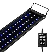 NICREW Saltwater Aquarium Light, Marine LED Fish Tank Light for Coral Reef Tanks, 2-Channel Timer...