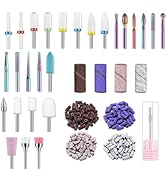 26PCS Nail Drill Bits &amp; 160PCS Small Sanding Bands with 3.1mm Mini Mandrel Nail Bit, 3/32inch Pro...